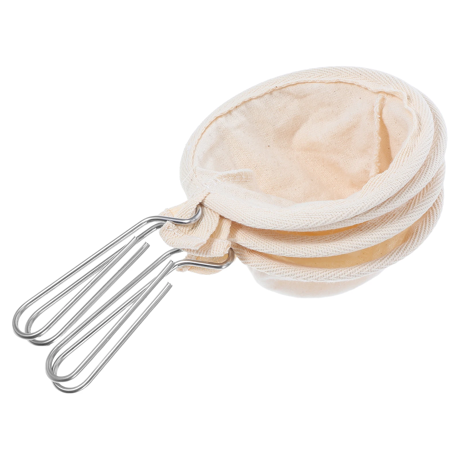 

4pcs Reusable Hand Drip Coffee Filter Bag Cotton Strainer Portable Collapsible Tea Bags Flannel Mesh Soy Milk Bag Efficient