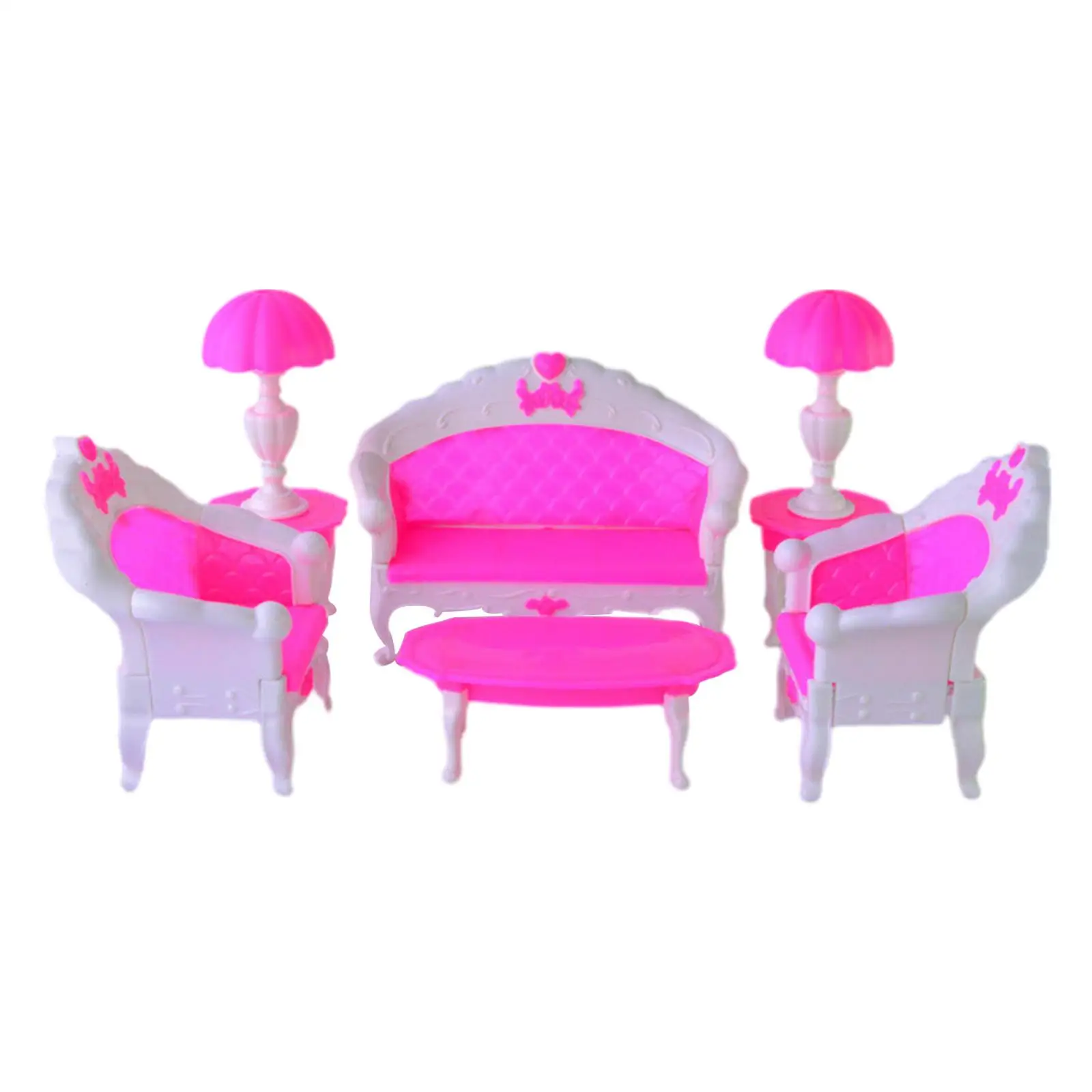 Set di mobili in miniatura per case delle bambole - Set da gioco completo per soggiorno per bambini