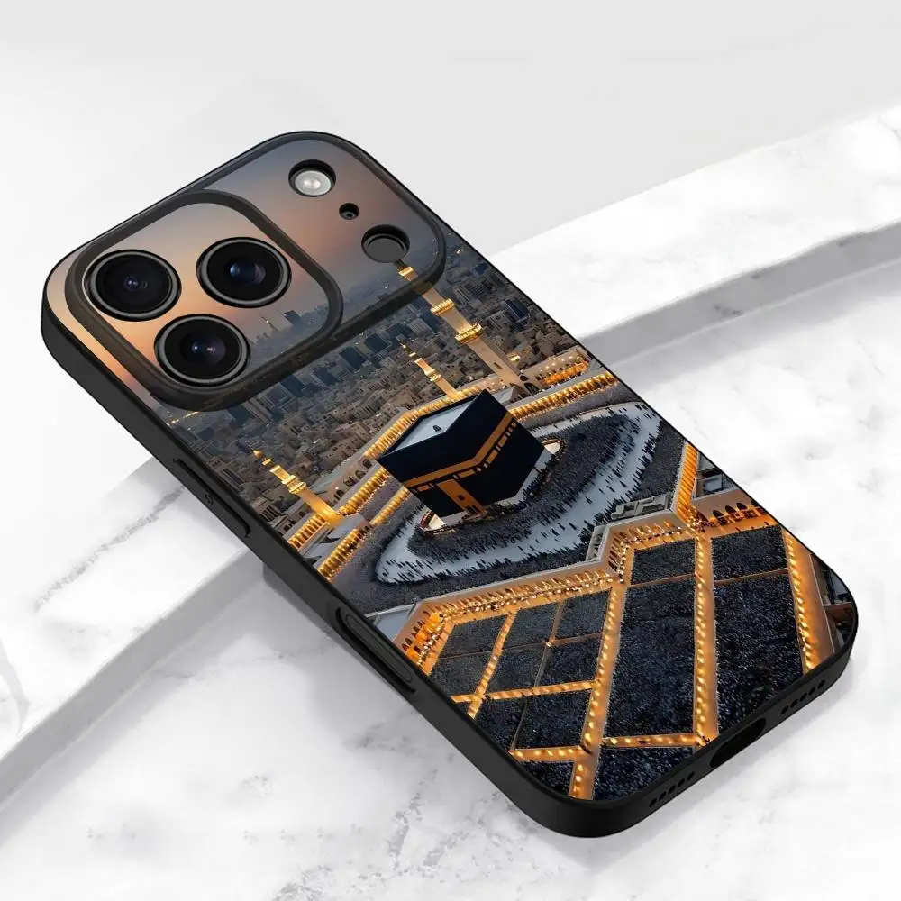 Чехол для телефона Arab Islamic Mecca Pilgrim для iPhone 13,16,12,14,15,11,17,Pro,Max,Plus,E,Air,Mini противоударный чехол