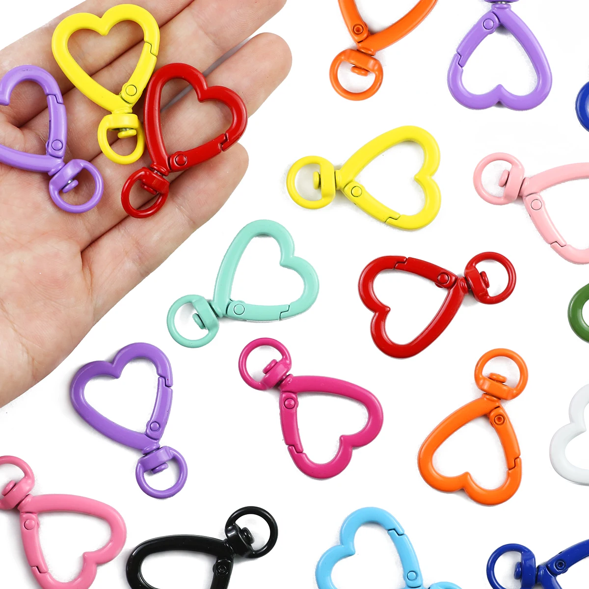 2-5pcs zinc alloy heart Lobster Clasps Hooks Connectors Necklace for DIY Jewelry Making Supplies