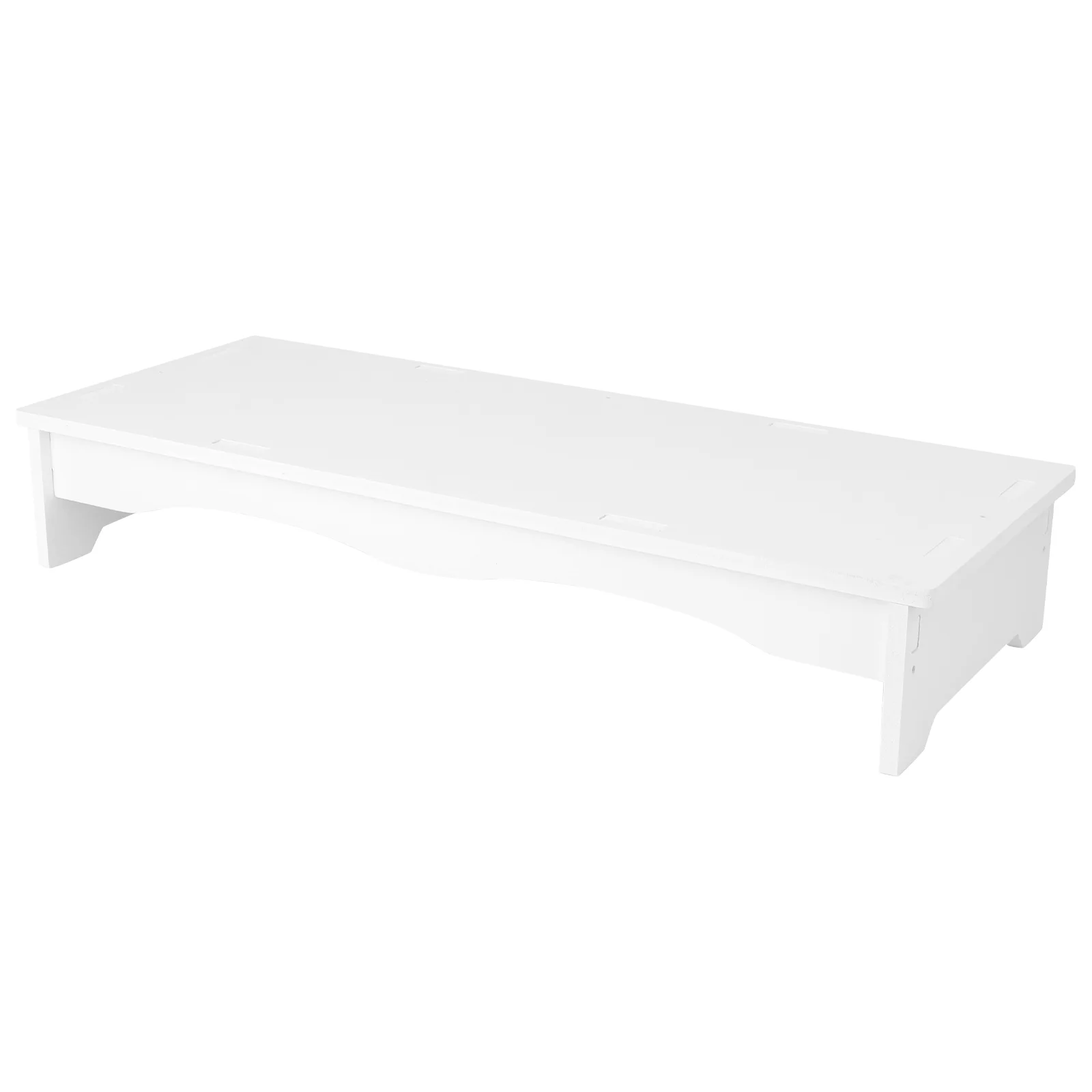 Computer Heightening Shelf Heightened Monitor Riser Desk Stand with Storage White