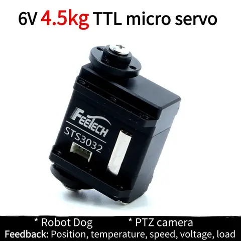 6V 4.5kg TTL Double Shaft Micro Servo 0-360Degree With Real-time Feedback Protection Upgrade STS3032 For Robot Dog PTZ Camera