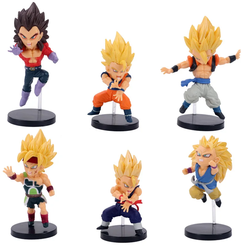 5Pcs/1Set Anime Dragon Ball UG Gacha Series Figure Son Goku Vegeta Broli Set Model Toy Gift Collection Aciton Figure PVC