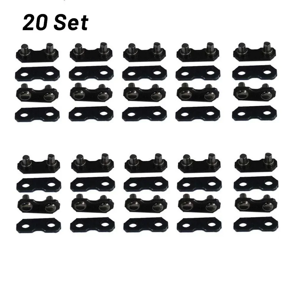 

20Pcs 3/8Inch Black Chainsaw Chain Repair Kits For 3/8-LP Type 91 Master Link Tie Straps For-Husqvarna H51 S51 H47 S47 H46 S46