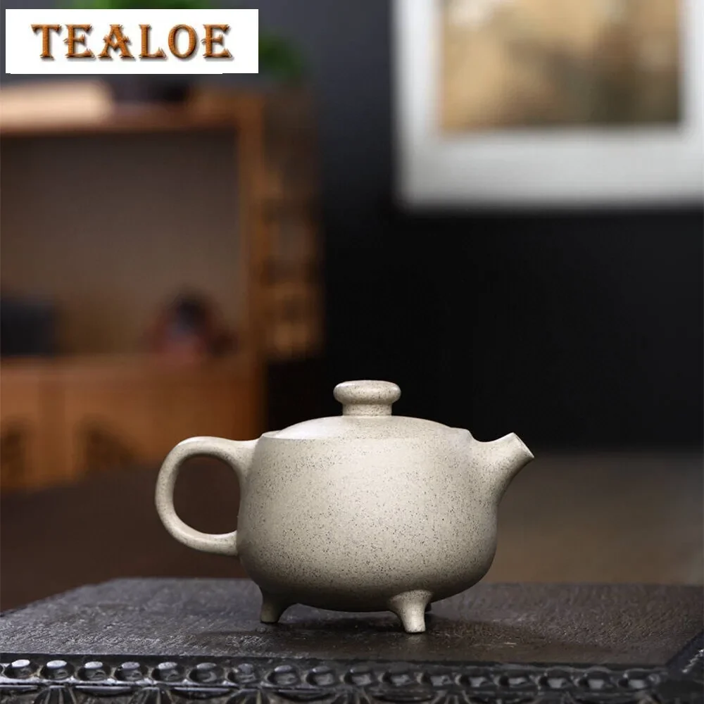 

180 мл китайский аутентичный горшок Исин ручной работы фиолетовый глиняный чайник необработанная руда белая секция грязевой чайник чайная церемония индивидуальные подарки