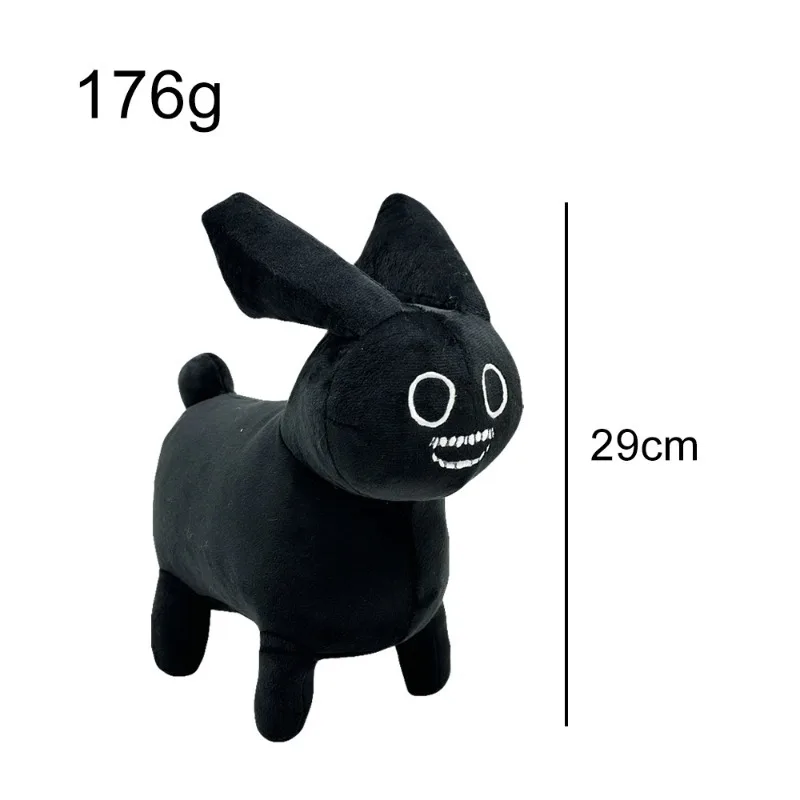 Produtos roblox jogo criativo periférico dos desenhos animados bonito preto e branco coelho brinquedo de pelúcia boneca decoração do quarto presentes aniversário
