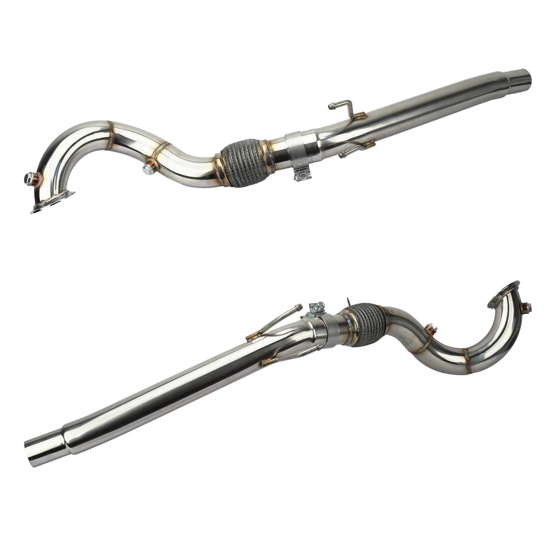 Tubo de bajada sin gato EA211 1,4 T de 2,5 pulgadas para VW Golf MK7 Jetta SE Audi A3 Skoda Kodiaq Mk1 MQB tubos colectores de escape de carreras tubo de bajada