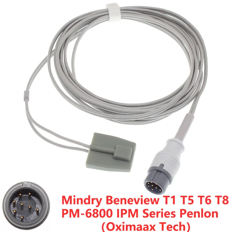 

Spo2 Sensor,Compatible Mindry Beneview T1 T5 T6 T8 PM-6800 IPM Series Penlon,With N-Oximax Tech Patient Monitor,Oximetry Cable.