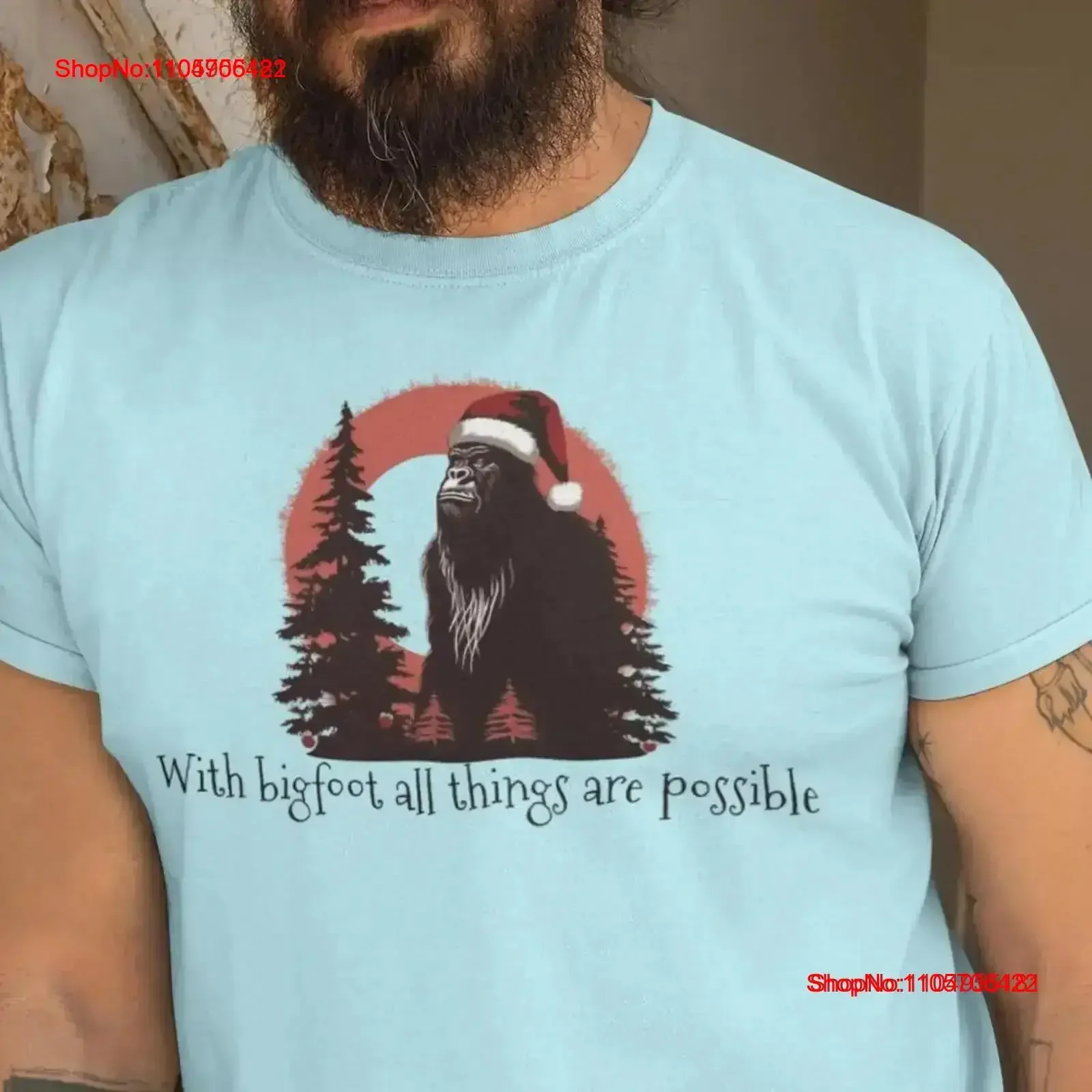 With bigfoot all things are possible shirt believes Sasquatch funny Holiday vintage Washed Top For Everyday Wear fashion Soft