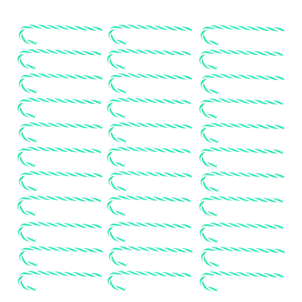 

30Pcs 15Cm Hanging Christmas Pendant Decor Crutch Shape Plastic Ornament for Tree Home Garden Yard Porch Holiday Party