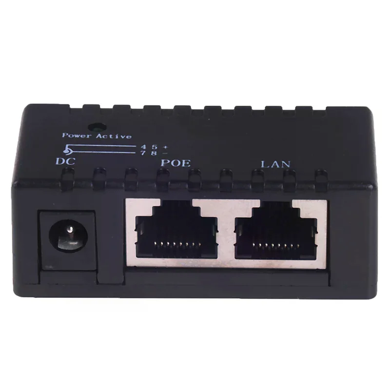 1Pcs 10/100Mbps 12V - 48V Gigabit Power Over Ethernet Passive PoE Injector Splitter For IP Camera POE Adapter Module Accessories