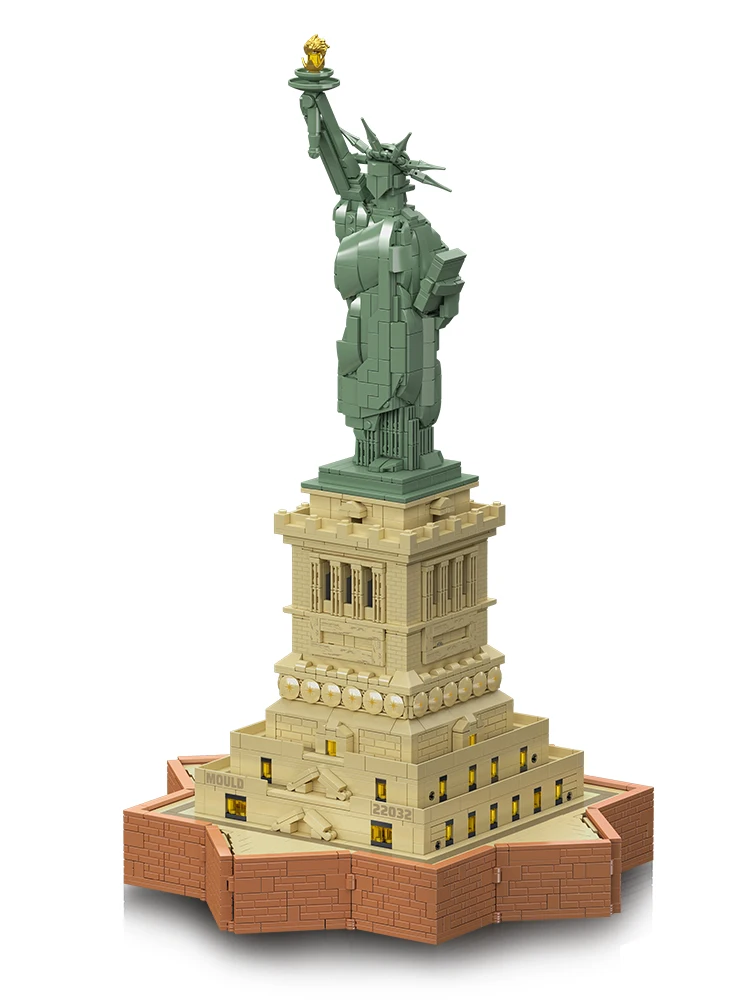 Mould King 22032 Architektur-Spielzeug Die MOC Freiheitsstatue Baustein-Set Architekturmodell Ziegelstein-Set Kinder Weihnachtsgeschenk
