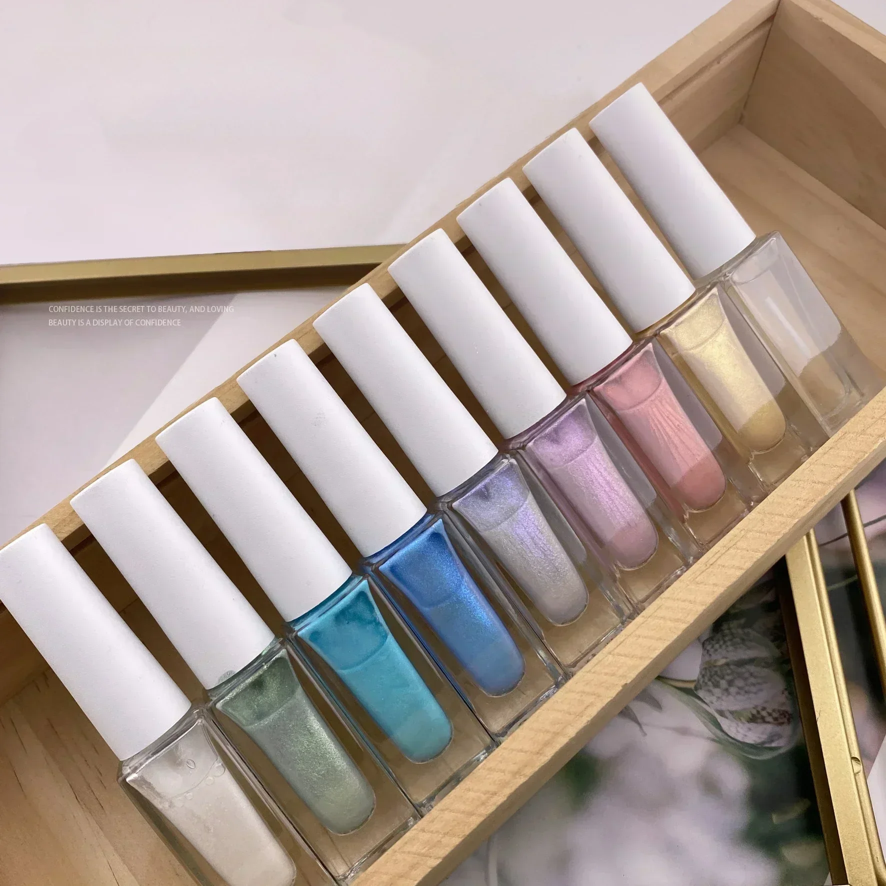 

9 цветов, 6 мл, перламутровый цветущий гель-лак для ногтей, акварельные чернила, гель для рисования ногтей, сказочная пудра, цветущий гель-лак для дизайна ногтей