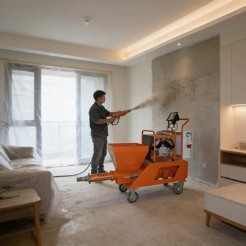 

Electric 5m3 h Wall Plastering Machine Sand Mortar Spray Pump Plaster Spraying Pump Machine For Cement Mortar Spraying