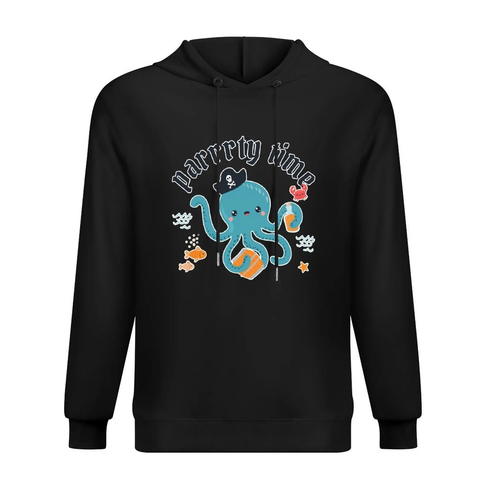 

Under The Sea Octopus Pirate Party: Parrrty Time! Hoodie mens clothing korean clothes autumn jacket men mens clothes hoodie