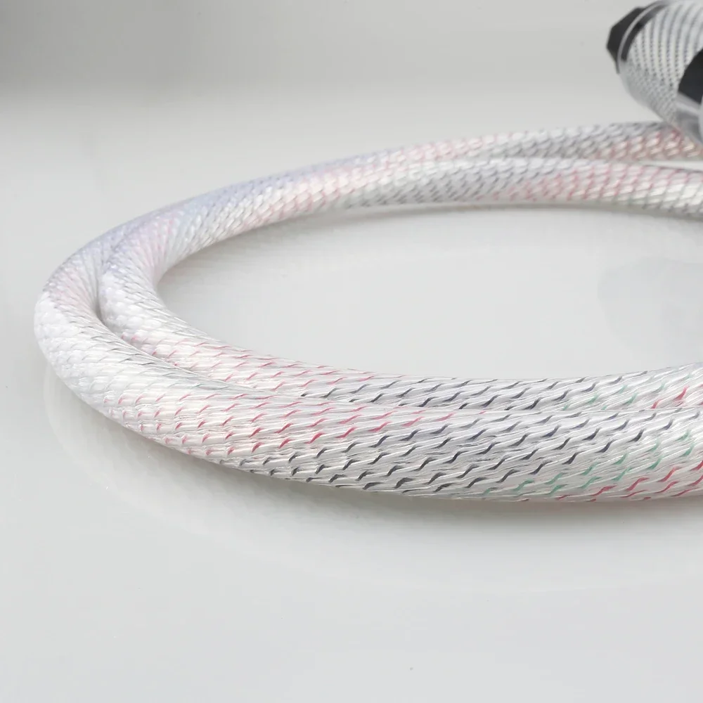 HIFI 9/12/15 cores Schuko كابل الطاقة الاتحاد الأفريقي/الولايات المتحدة/الاتحاد الأوروبي سلك الطاقة مع قابس ألياف الكربون لمضخم الصوت مشغل أقراص مضغوطة