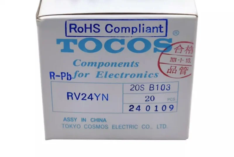 1pcs，Single loop rotary potentiometer，TOKYO TOCOS RV24YN20SB502 B103 B102 B202 B203 ，Axis length 20mm, axis diameter 6mm