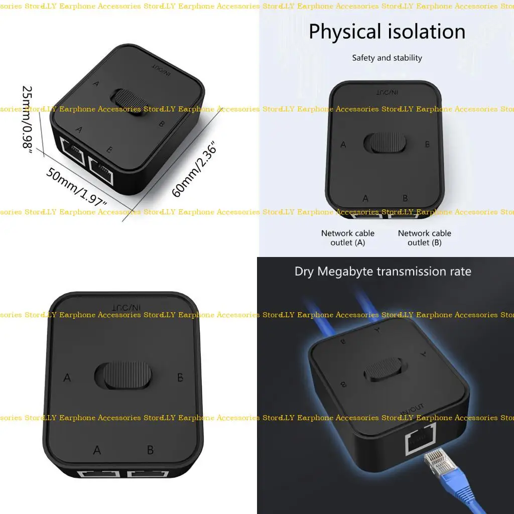 

462E 2 Port Desktop 1000 Mbps Switch Gigabit Fast RJ45 CAT6 Ethernet Switcher