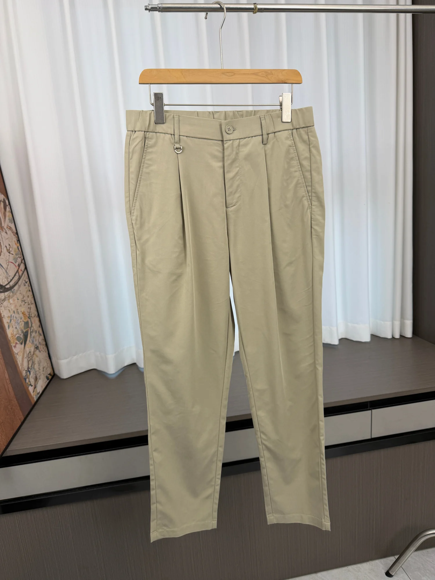 Skin-friendly Breathable Men's Straight Leg Casual Pants Spring Summer Versatile Comfortable Pure Color Offline Price 299
