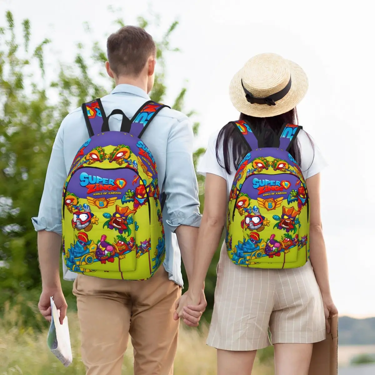 ซุปเปอร์ธิงส์กระเป๋าเป้สะพายหลังสำหรับผู้ชายผู้หญิงวัยรุ่นโรงเรียนมัธยมธุรกิจกระเป๋าเป้สะพายหลังซุปเปอร์ซิงส์อนุบาลคอมพิวเตอร์แล็ปท็อปกระเป๋าผ้าใบ