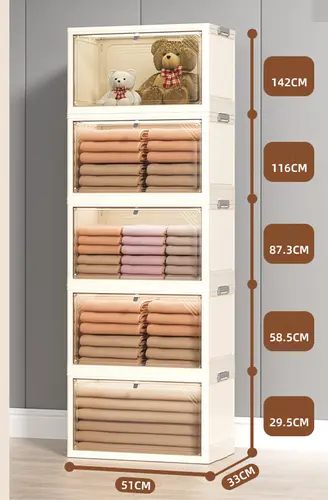 Folding Storage Box Plastic Clothes Organizer Toys Books Trunk Car Wardrobe Cabinet Organizer Home Large Foldable Organizing Bin - Image 15