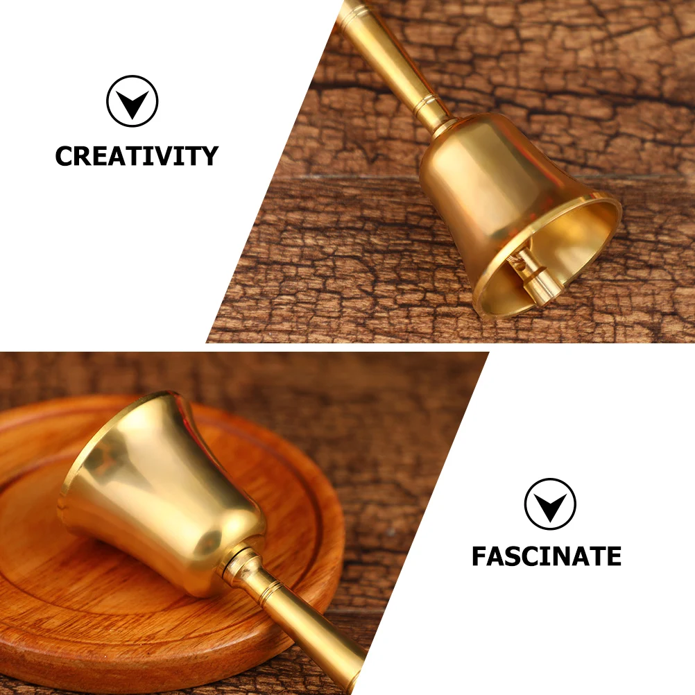 

Copper Dish Bell Retro Call Restaurant Vintage Hotel Bar Decorative Bells Small Hand Kitchen Manual Service Durability Practical