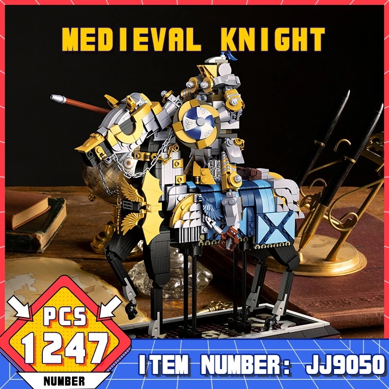 

JJ9050 DIY Large-Scale Assembly Toy Medieval Knight Building Block/Technical Creative Warrior Model Toy For Boys Girl Adult Gift