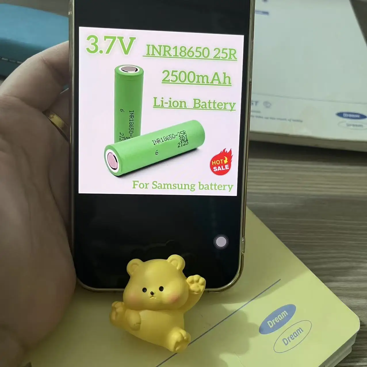 

INR18650 25R 3.7V 2500mAh High-Discharge 20A Lithium-Ion Rechargeable Battery Power Cell for Electronics