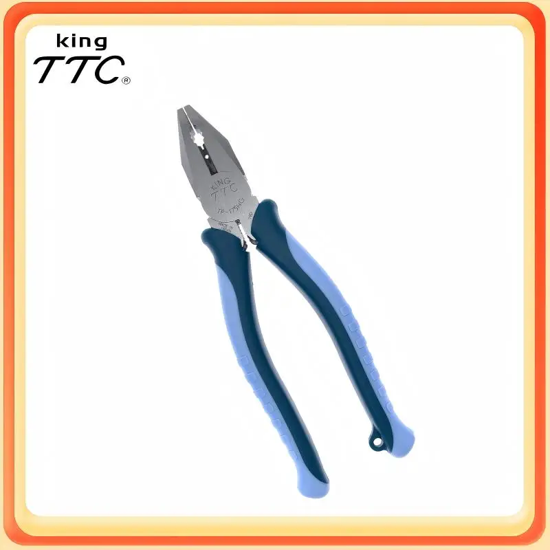 TSUNODA TTC TP-150HG/175HG/200HG Tiger Flat Nose Pliers, Sharp Cutting Edge Non-Slip Grip Multi Repair Tool