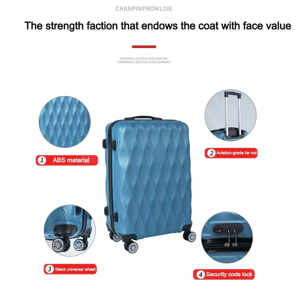 ABS Universal Wheel Pull Rod Box 8 Colors Travel Suitcase 20Inch Silent Password Suitcase with Wheels Carry-on Trolley Case