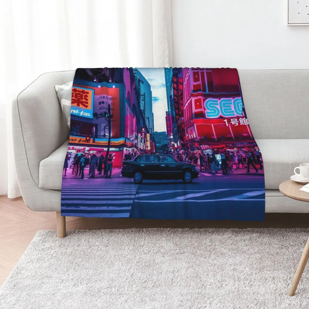 

Evening sights of Akihabara Throw Blanket christmas decoration warm winter Hairys Heavy Blankets