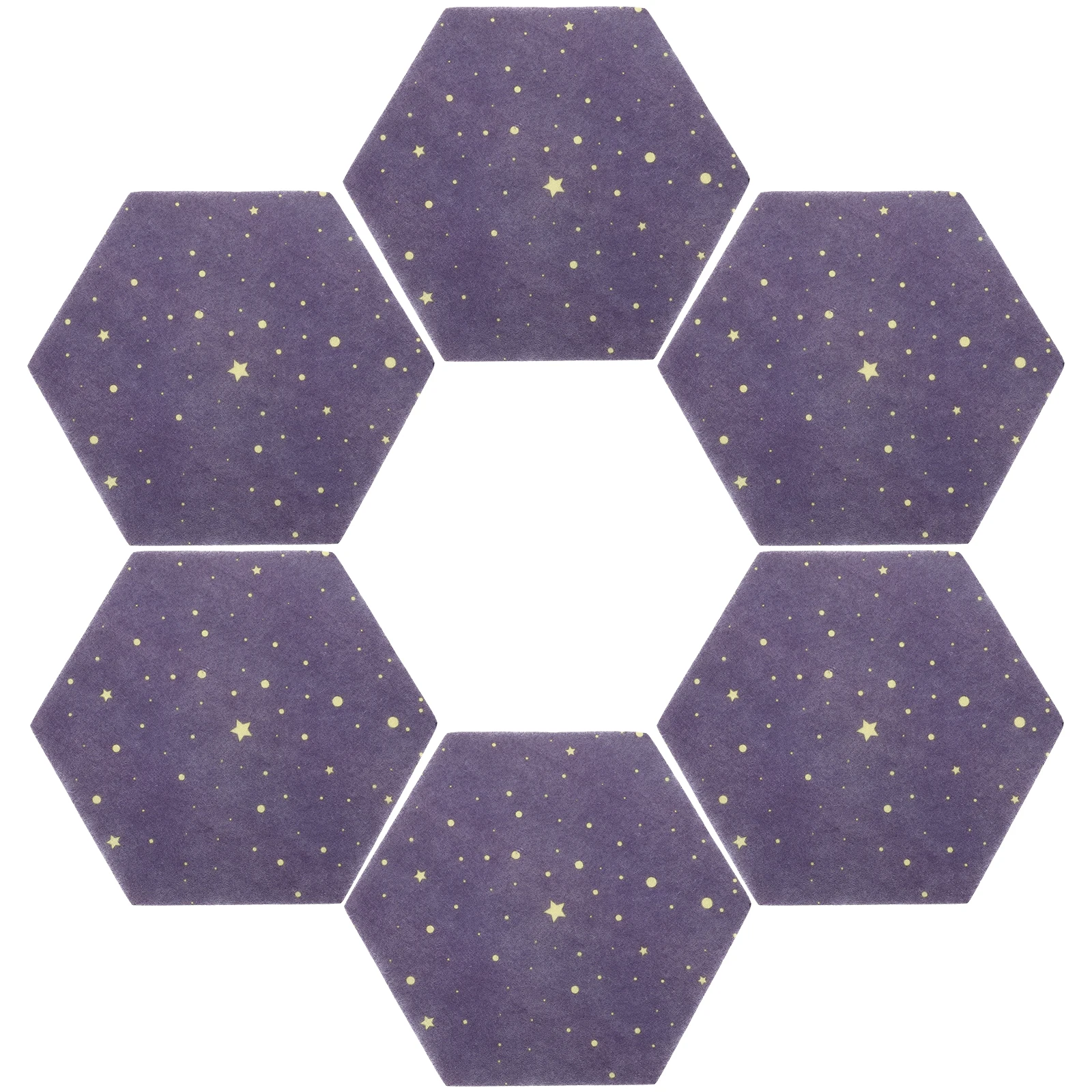

6pcs Hexagon Felt Wall Stickers Premium Bulletin Memo Boards Office Home Decor Display Boards For Photos Notes Keys Pin