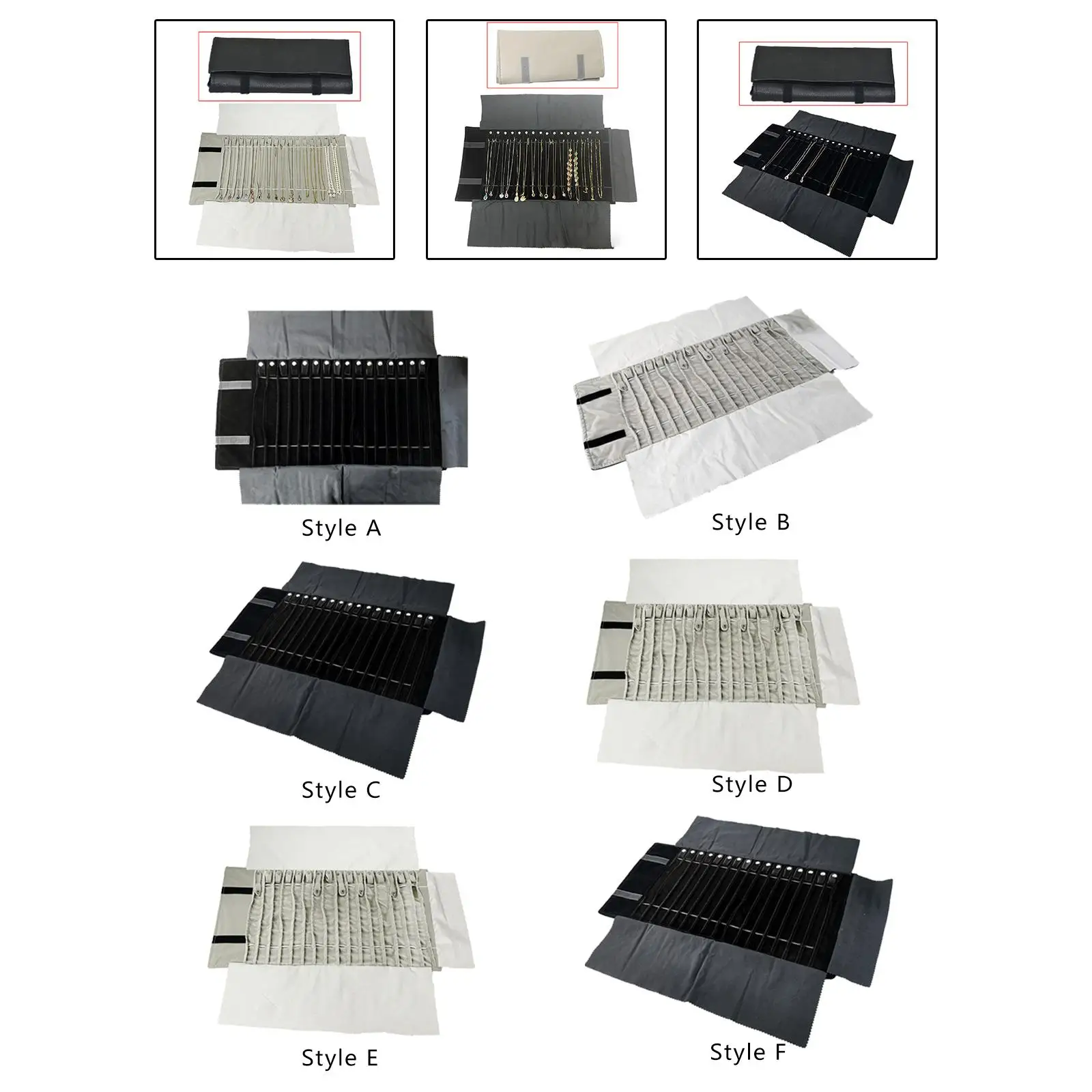 

Jewelry Roll Bag Lightweight Small Multifunctional Foldable Jewelry Case Display Holder for Travel Bracelet Pendant