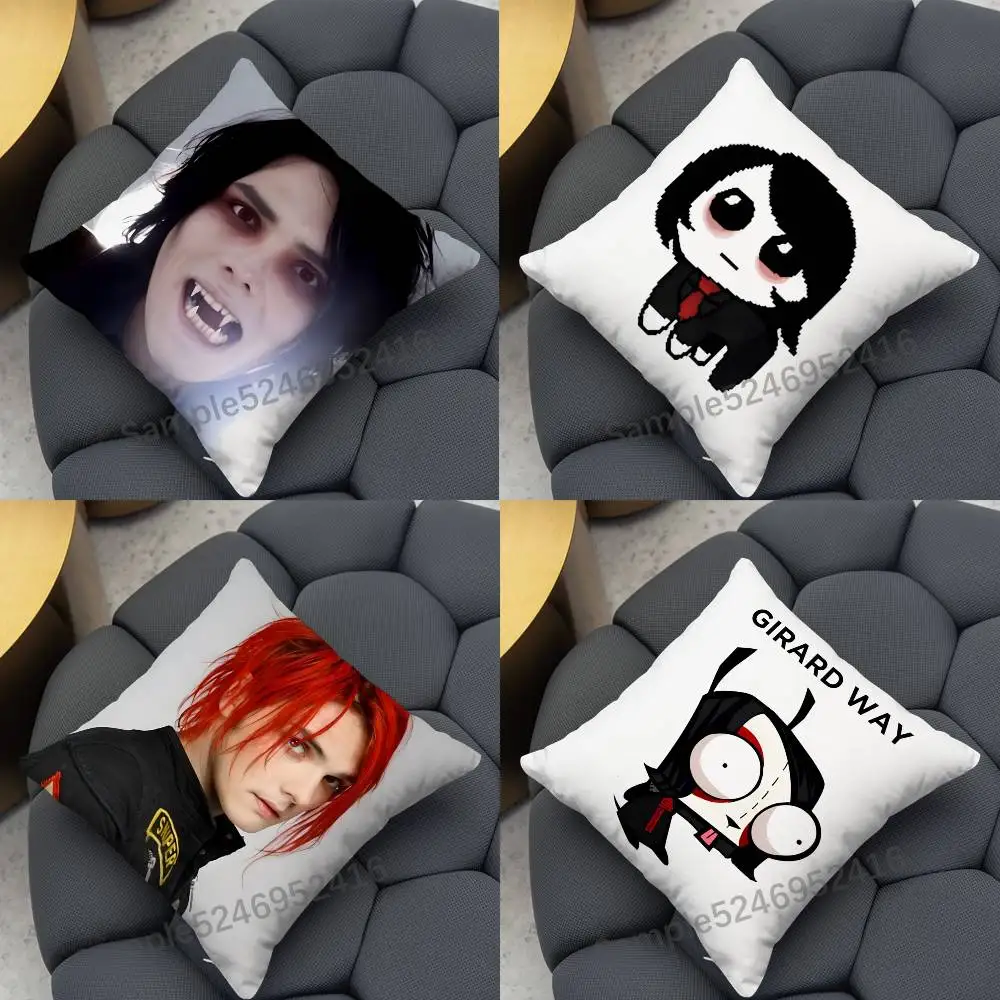 Gerard MCR My C-Chemical Romance Square Cushion Pillow Case Sofa  Bedroom/Living Room Backrest Multiple Sizes Washable Covers