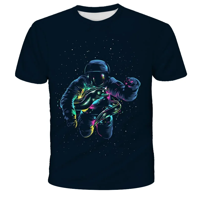 Cosmos Planet Space Galaxy Astronaut 3D Print T-Shirt For Boys Girl 7-13Y Kids Casual Birthday Tshirt Children Teen Baby Clothes