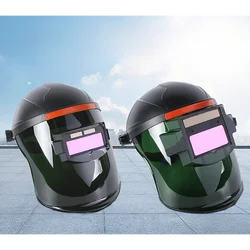 Professional Protective Clear Laser Welding Mask Helmet Glass Electronic Light E-darkening For Cutting Marking Use