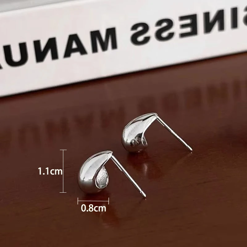Ventfille 925 Sterling Silver Water Drop Earring dla kobiet Prezent Minimalizm Wszechstronny Trend Biżuteria Biżuteria Dropshipping — zdjęcie 6