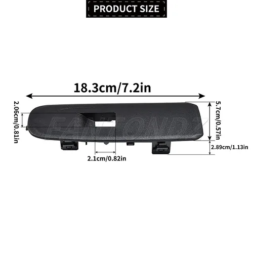 Imagen 2 del producto Para Peugeot Partner Rifter Mk4 K9 Citroen Berlingo RHD interruptor de botón de ventana delantera izquierda marco ABS 98167918ZD interruptor regulador
