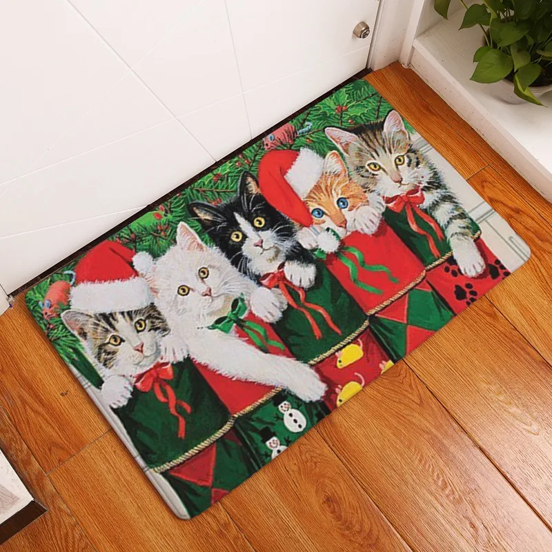 

Cute Cat Rug Welcome Entry Mat Can Be Used for Bedrooms Kitchens Pets Dirt Resistant Durable Rugs Home Decoration Carpet Gift