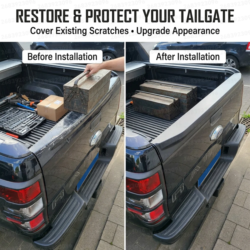 Heckklappe Zierleiste Schutzabdeckung für Ford Ranger 2012-2022 WILDTRAK Raptor XS XL XLT Auto-Styling Autozubehör – Detail 3