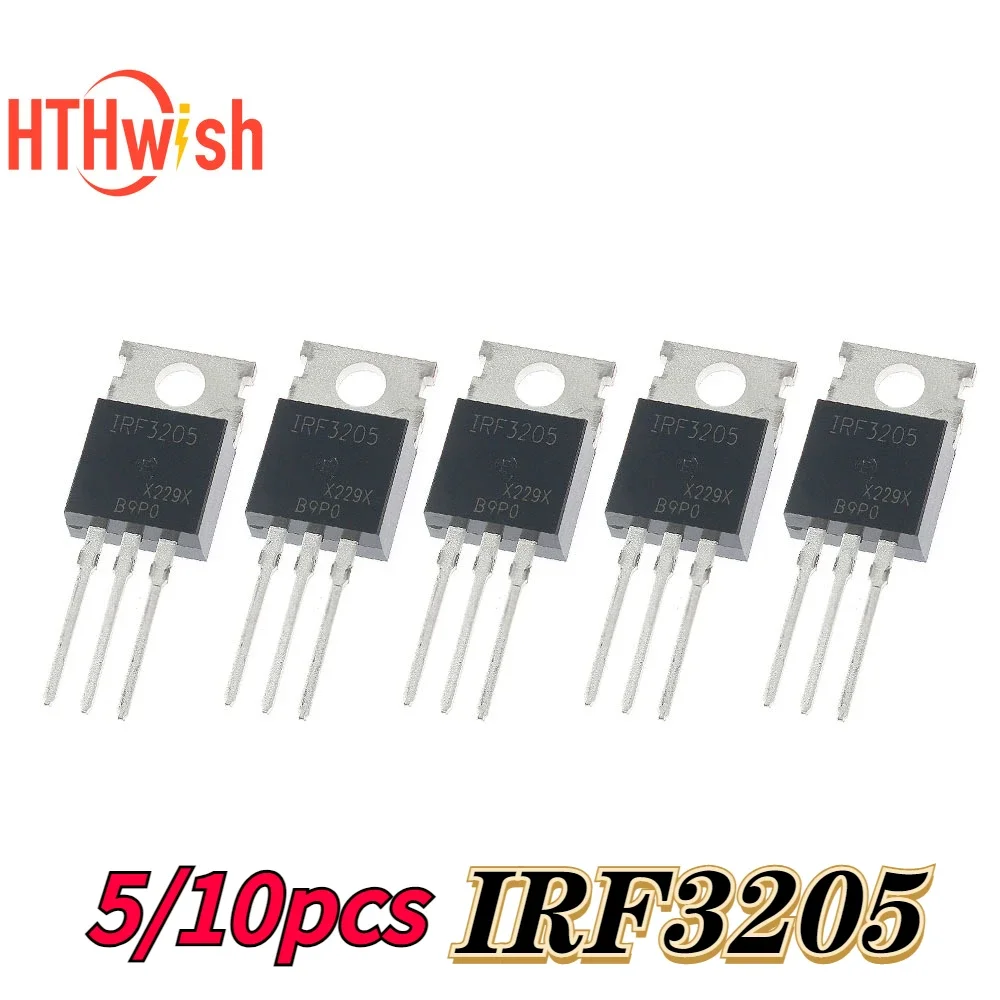 5/10pcs IRF3205PBF Transistor 55V 110A MOSFET Kit de transistores de efeito de campo IRF3205 TO-220