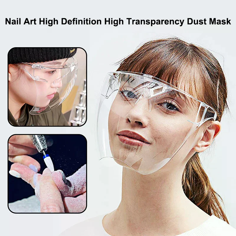 Transparent Anti-fog Anti-splash Protective Mask Full Face Covered Safety Sunglasses Protective Faceshield Glasses Sunglasses