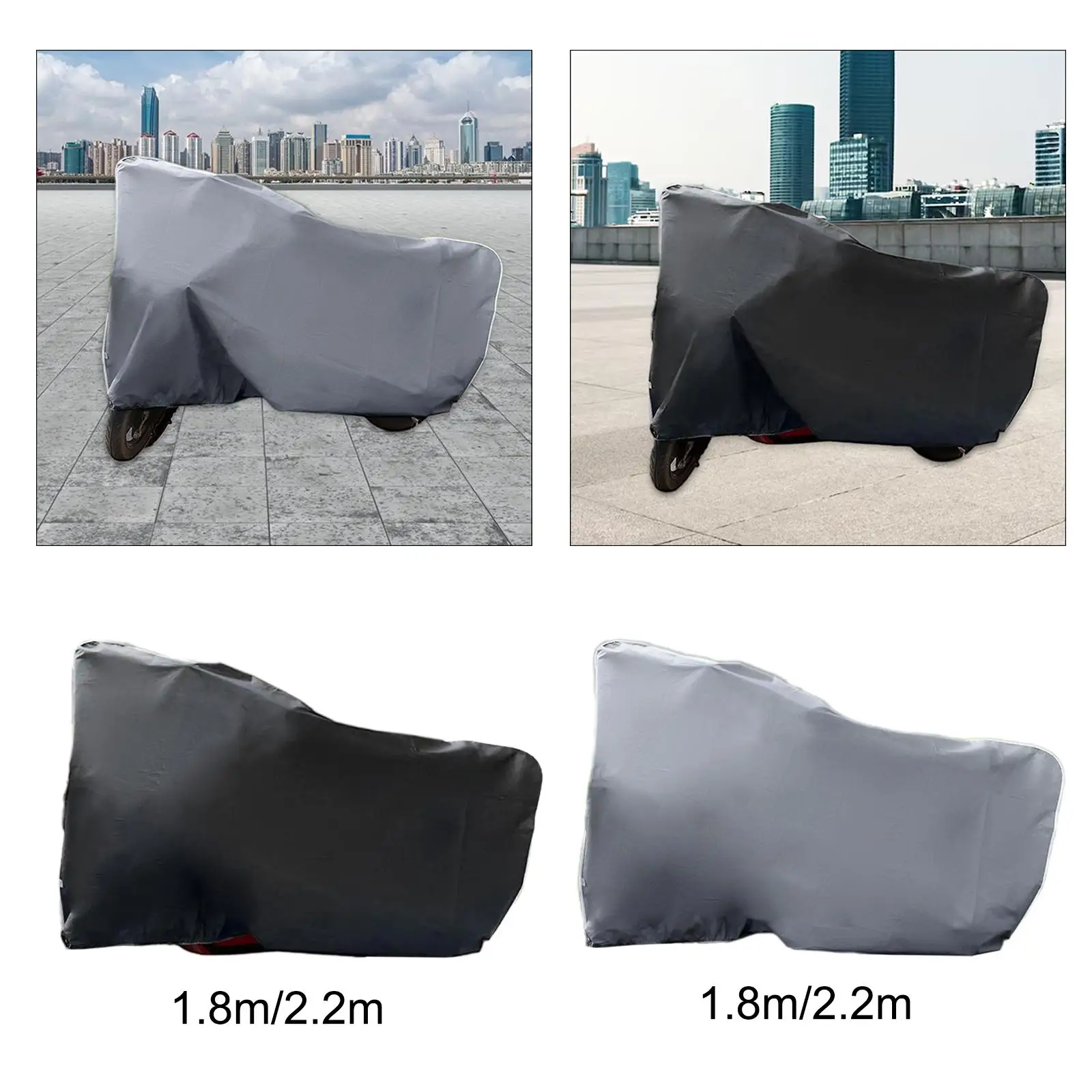 Generic Motorcycle Cover Heavy Duty All Season Use Leak Proof Moped Cover Motorbike Protective Tarp Bike Cover for Outdoor