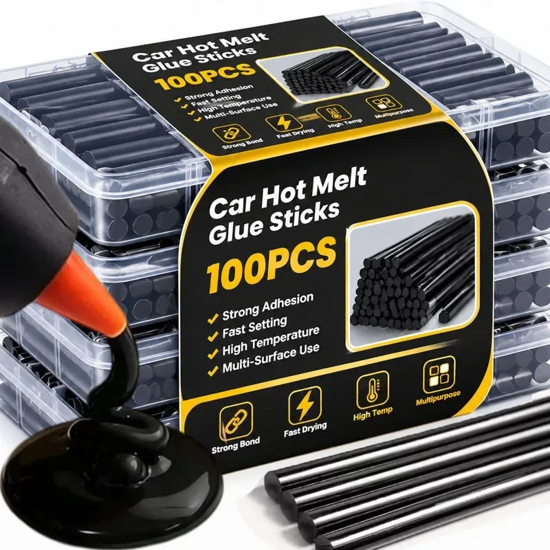 Black Hot Glue Sticks Hot Melt Glue Sticks Dent Repair Tool EVA Colored Hot Melt Adhesive for Car DIY Art Craft General Repairs