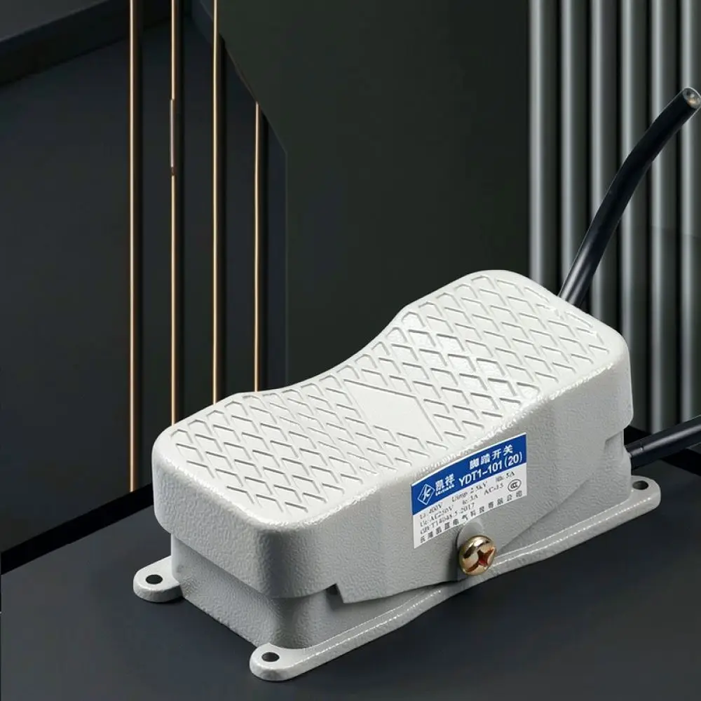 Electric Power Foot Switch Pedal Industrial Control Component YDT1 20 101 Hands Free Operation With Connecting Wire