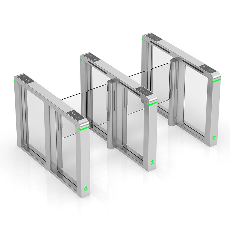 Porte battante moderne de haute sécurité, Installation facile, système de sécurité intelligent rapide, tourniquet de barrière à rabat