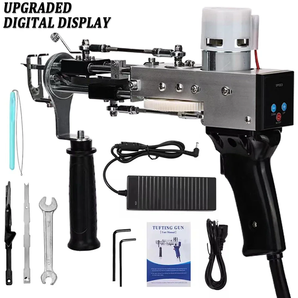 Digitale Anzeige Elektrische Teppich-Tuftingpistole Teppich-Tuftingmaschinen Teppich-Web- und Flockmaschinen Upgrade 2-in-1 Tuftingpistole – Detail 1