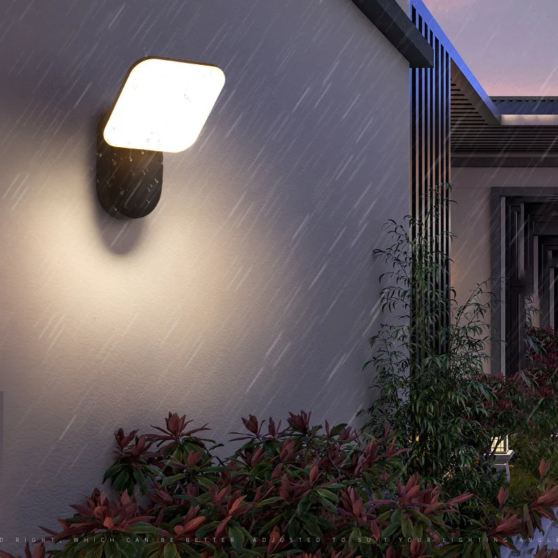 Outdoor Wall Lamp Rainproof Square Villa Door Wall Light Aisle Corridor Balcony Led Moisture-proof Sconce Hotel Exterior Wall