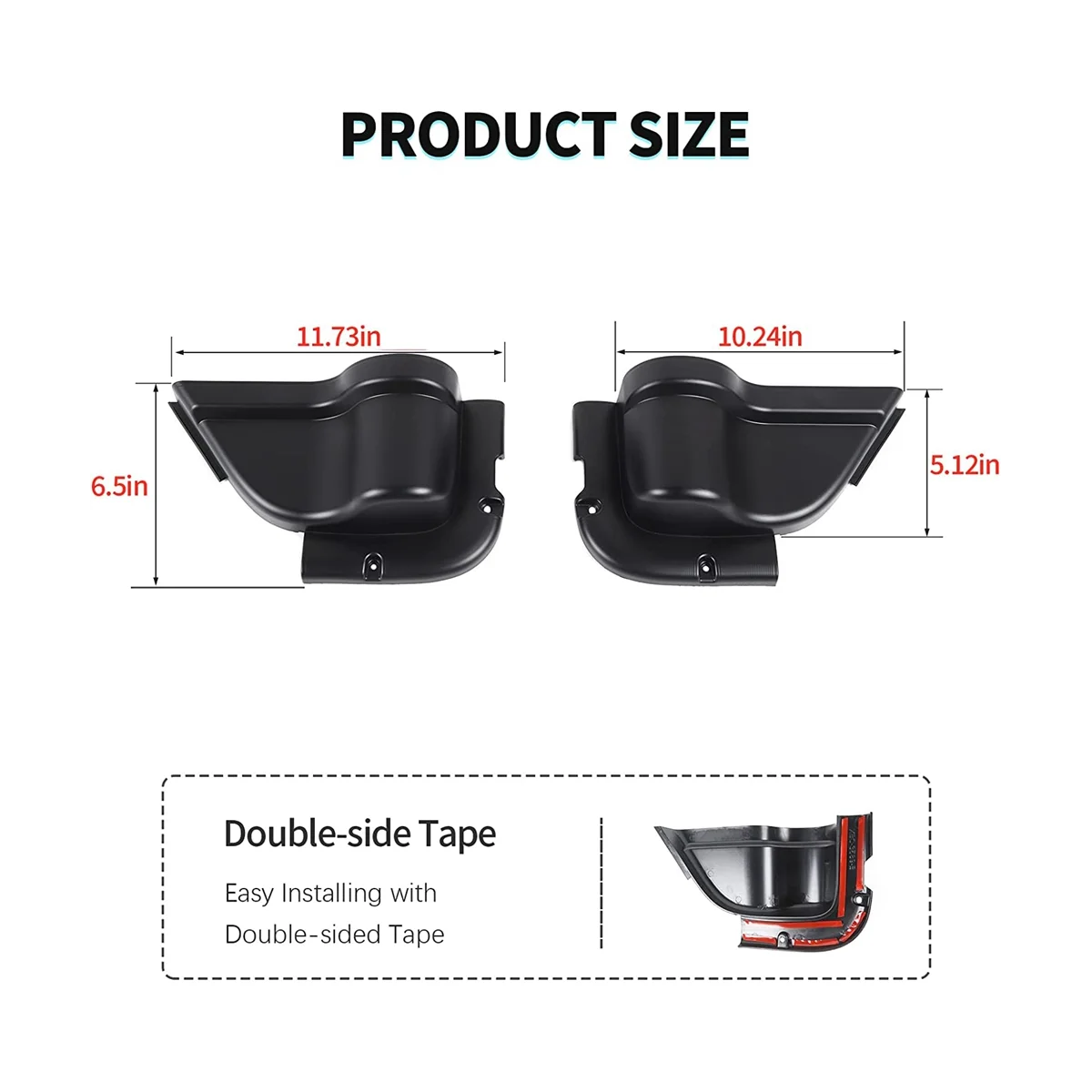 Front Door Side Insert Storage Pockets Box with Cup Holder Interior Accessories for 2011-2017 Jeep Wrangler JK 2/4 Door image 5