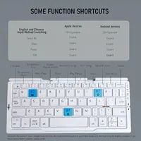 Foldable Bluetooth Keyboard with Magnetic Stand Aluminum Alloy Mini Folding Keyboard Rechargeable Keyboard for Tablet,iPad 5
